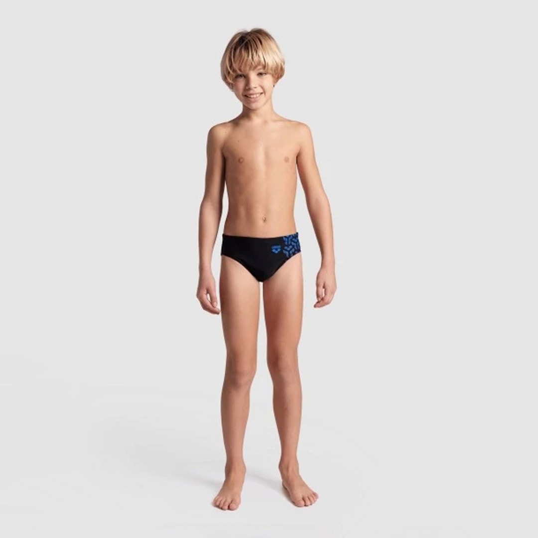 ARENA BOY'S KIKKO V SWIM BRIEFS GRAPHIC 006722-580 Black