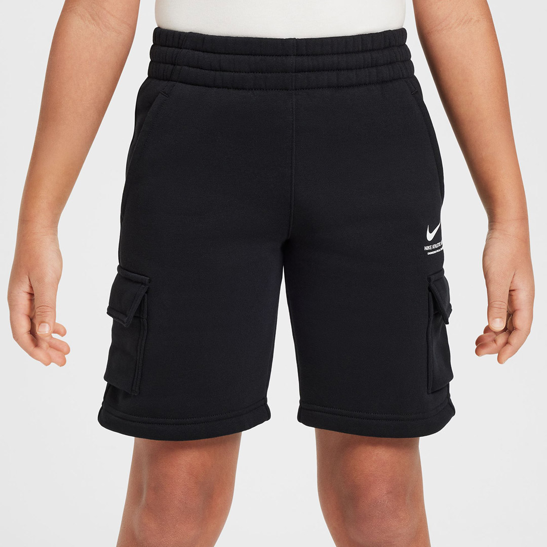 NIKE B NSW SI FLC CARGO SHORT BB HV6971-010 Μαύρο