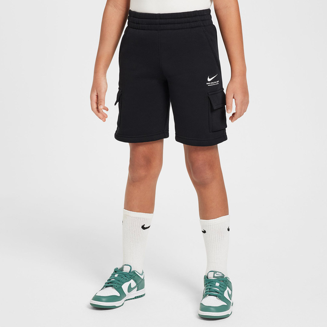 NIKE B NSW SI FLC CARGO SHORT BB HV6971-010 Μαύρο