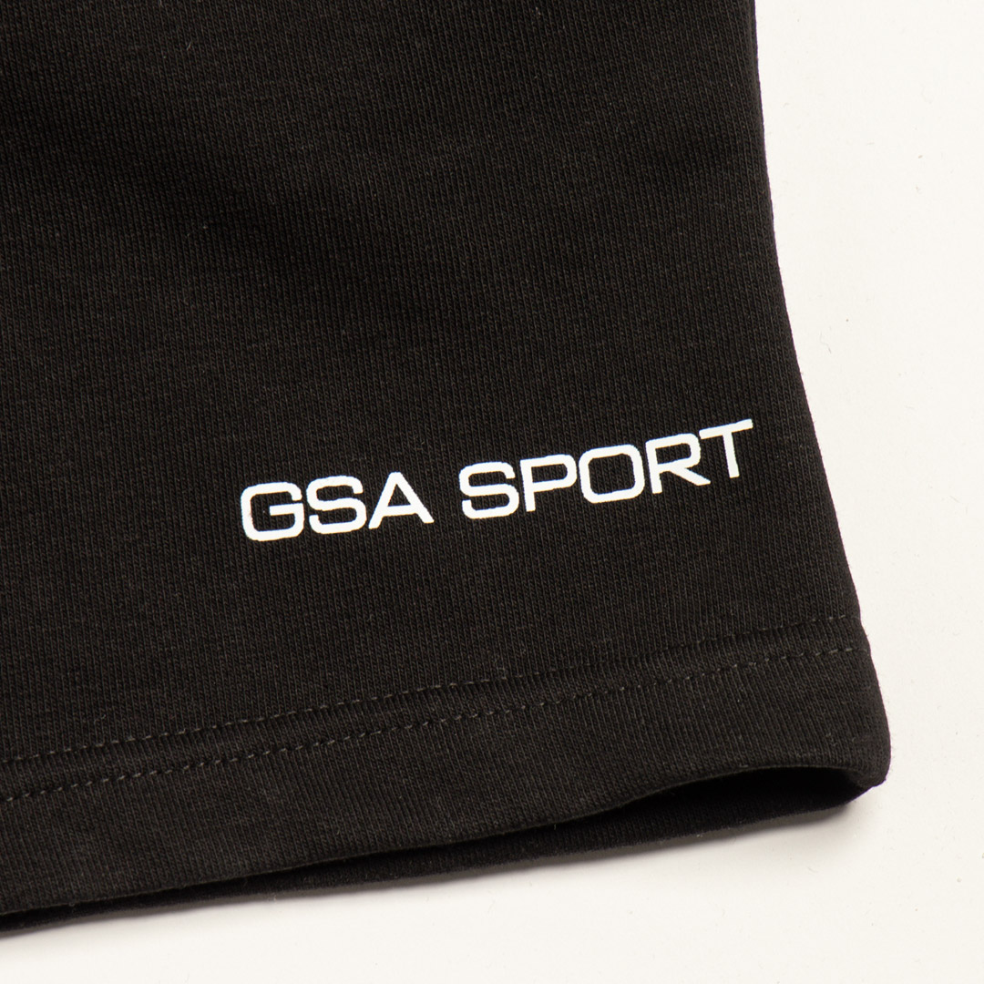 GSA SPORT LOGO SHORTS
(UNBRUSHED) 28-3407-01. BLACK Black