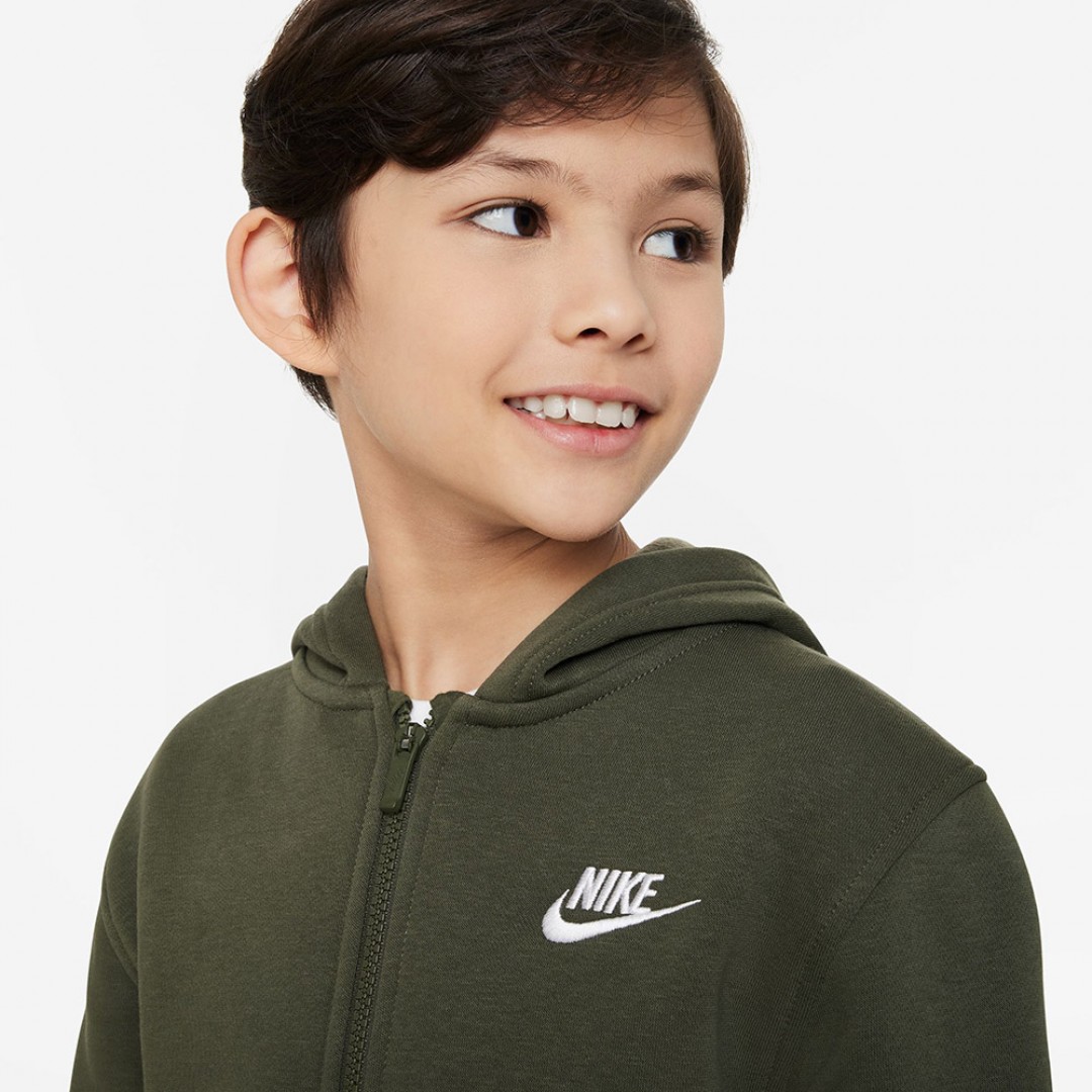 NIKE K NSW CLUB FLC HD FZ LS LBR FD3004-325 Χακί