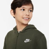 NIKE K NSW CLUB FLC HD FZ LS LBR FD3004-325 Χακί Εικόνα 3