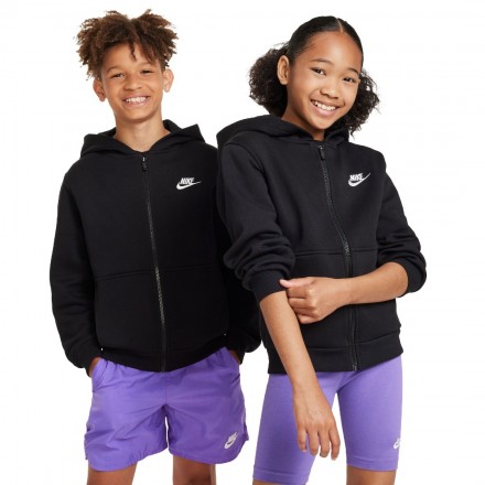 NIKE K NSW CLUB FLC HD FZ LS LBR FD3004-010 Μαύρο