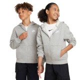 NIKE K NSW CLUB FLC HD FZ LS LBR FD3004-063 Grey Image 