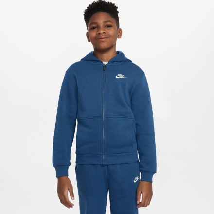 NIKE K NSW CLUB FLC HD FZ LS LBR FD3004-476 Μπλε