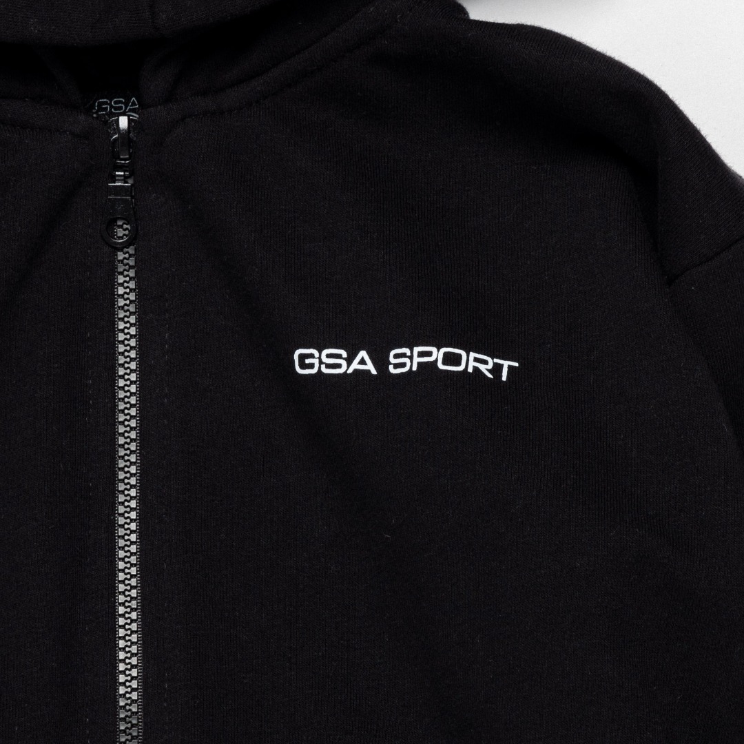 GSA SPORT HOODIE JACKET (BRUSHED) 28-3405-BLACK Μαύρο