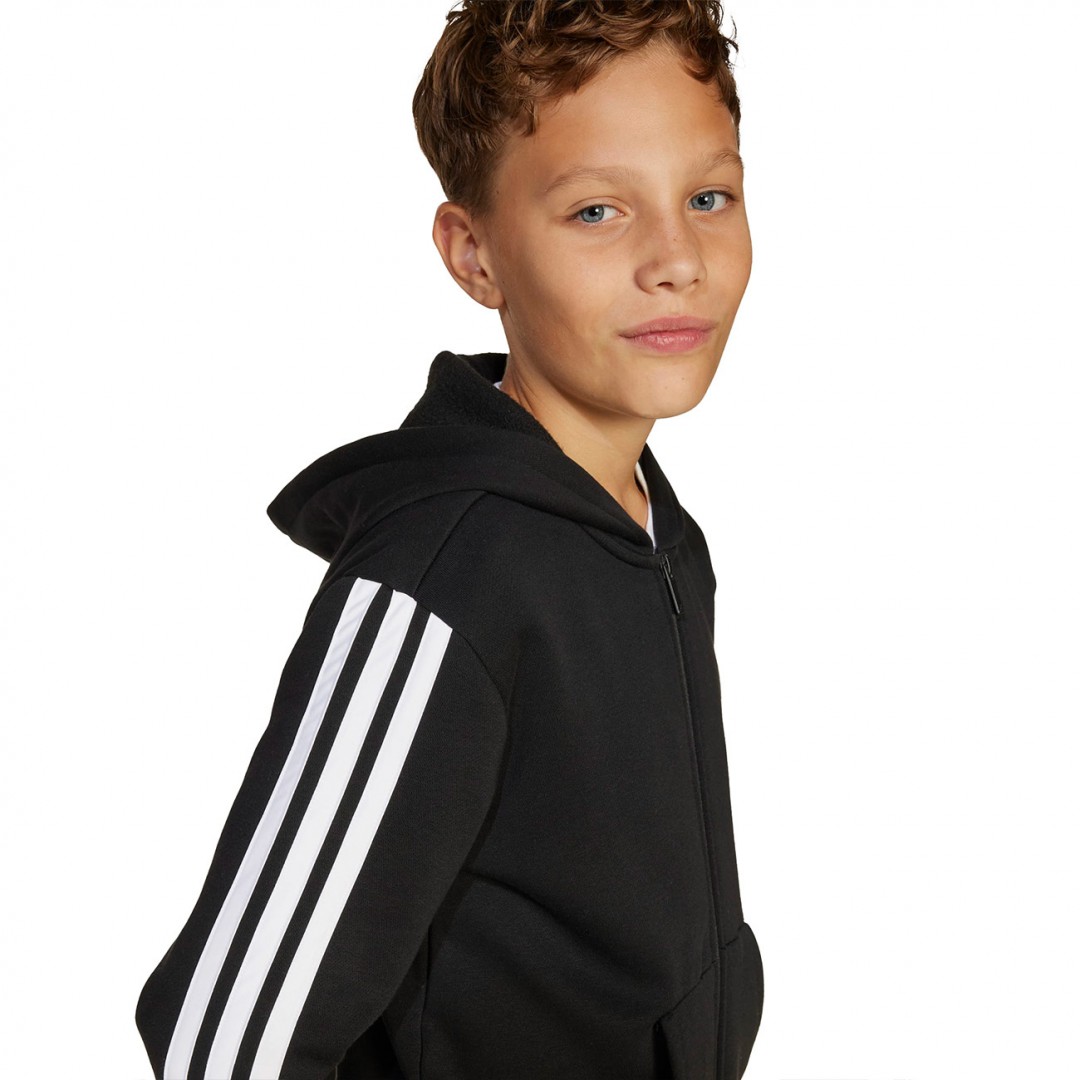 adidas sportswear J 3S FL FZ HD JD6494 Μαύρο