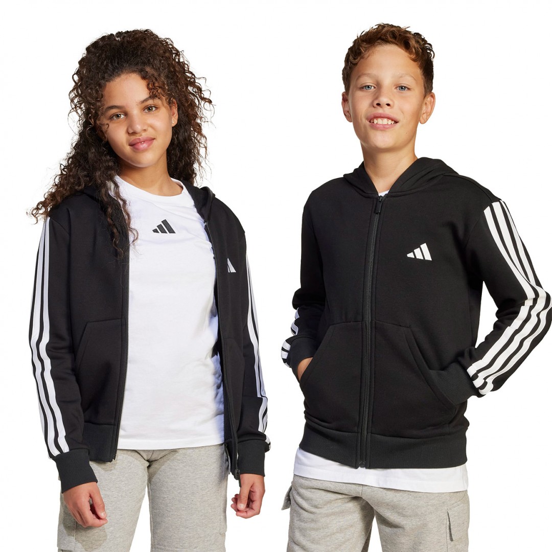 adidas sportswear J 3S FL FZ HD JD6494 Μαύρο