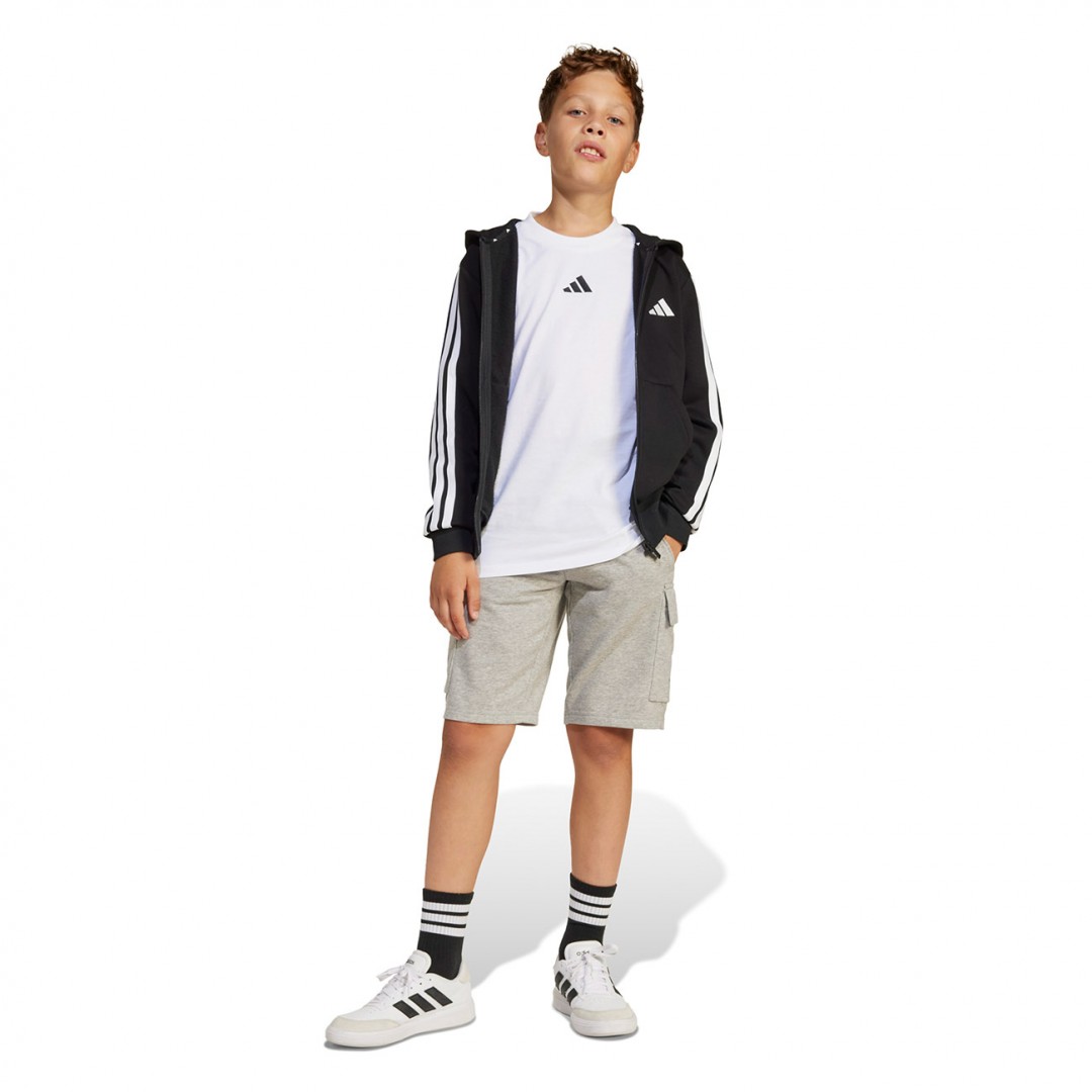 adidas sportswear J 3S FL FZ HD JD6494 Μαύρο