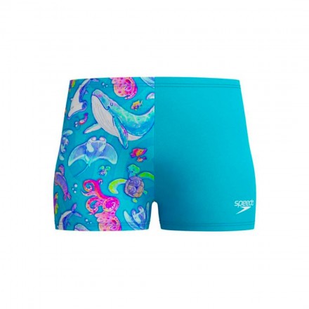 SPEEDO BOYS DIGITAL ALLOVER AQUASHORT 8-00384118240 Σιελ