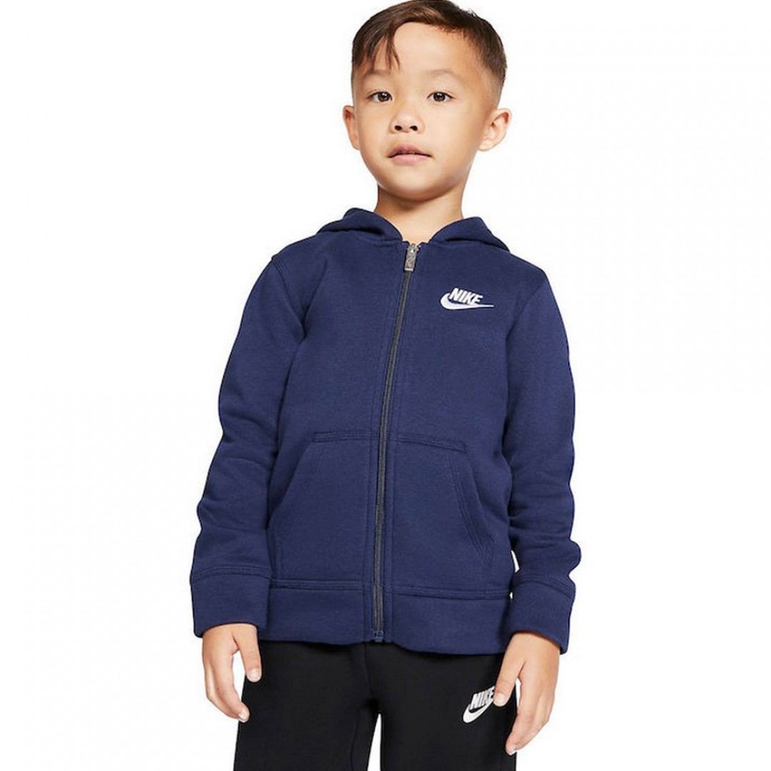 NIKE CLUB FLEECE FZ HOODIE 86F321-U90 Μπλε