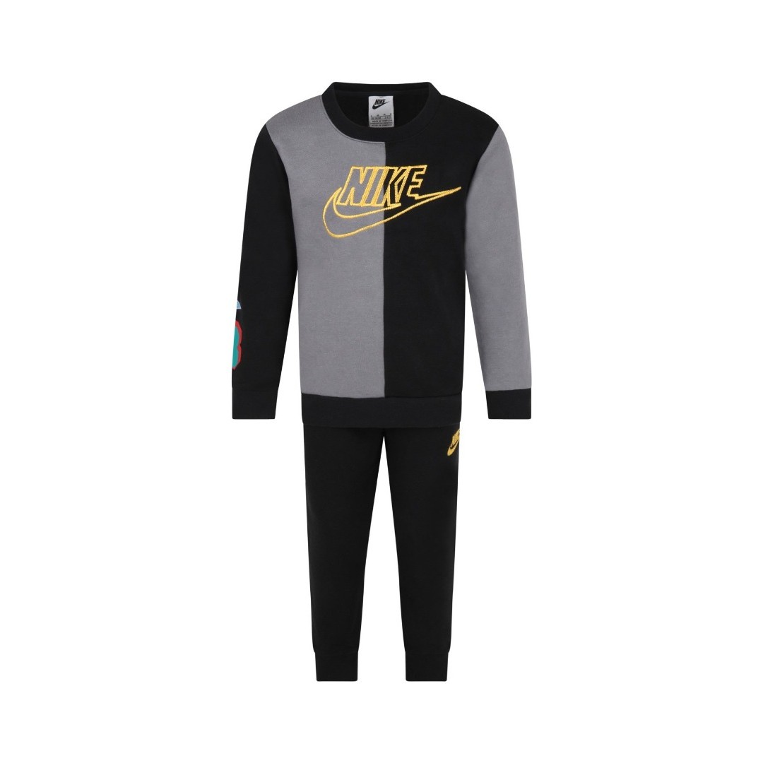 NIKE B NSW AMPLIFY CREW JOGGER SET 86K054-023 Μαύρο