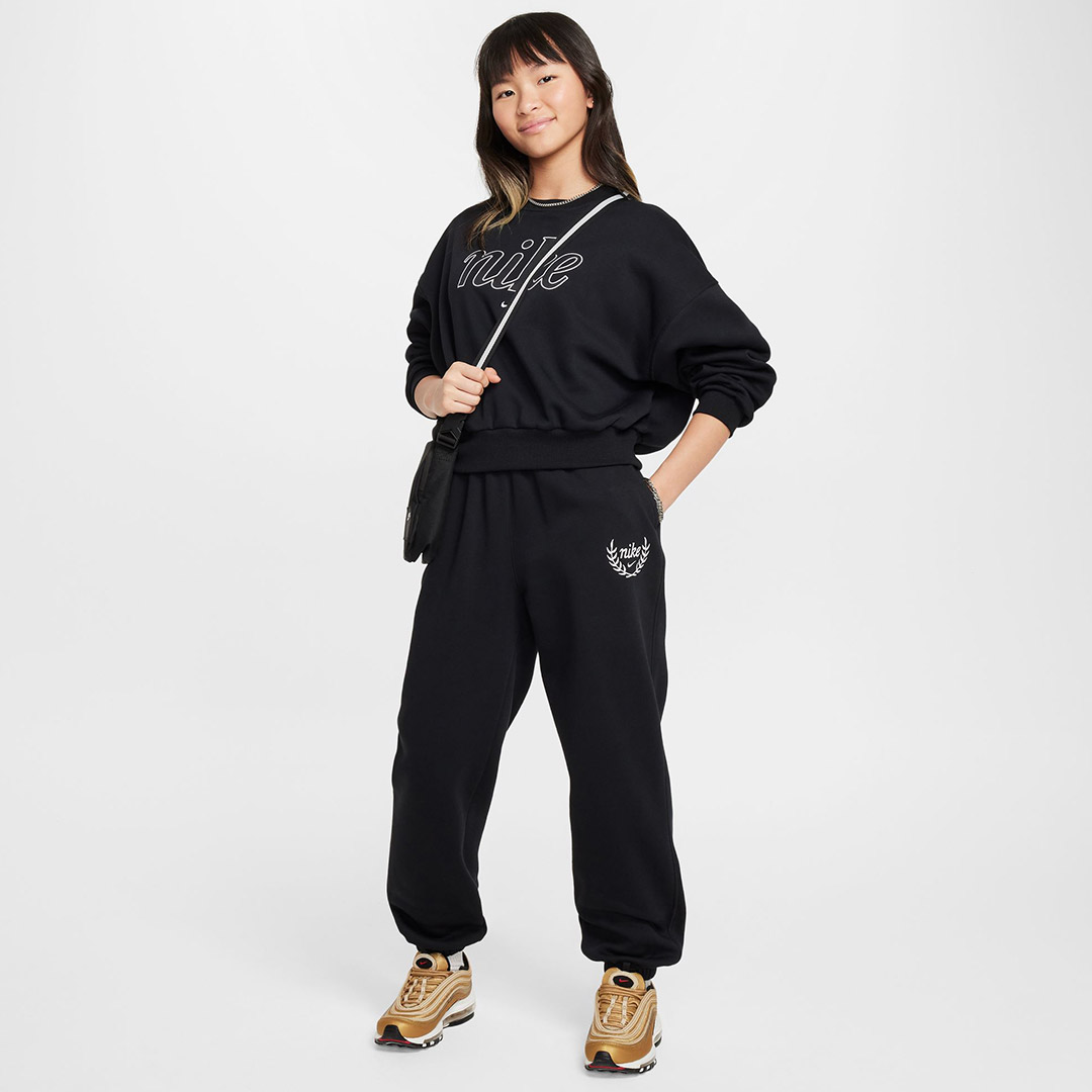 NIKE G NSW CLUB FLC LSE PNT GX STAR FZ5571-010 Black