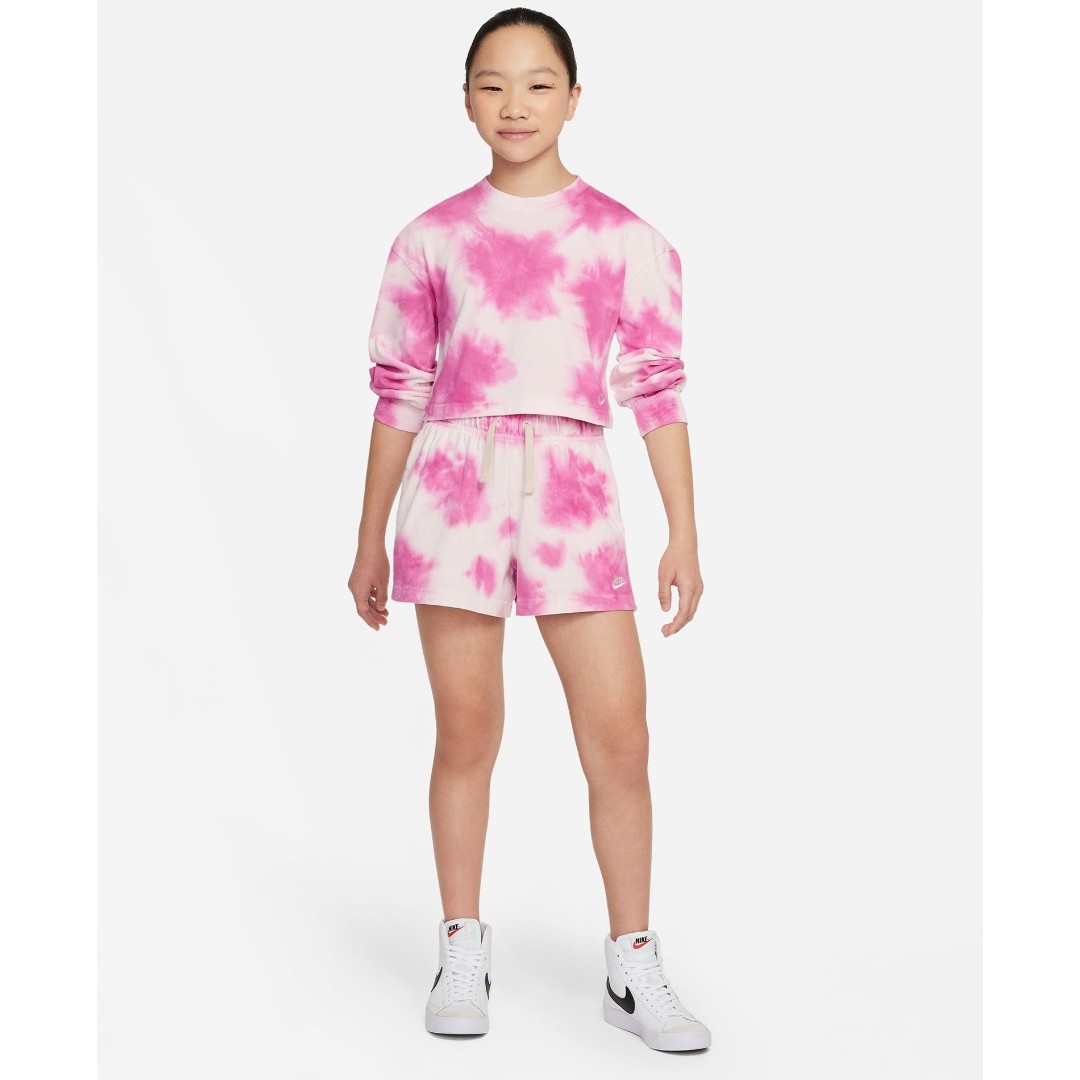 NIKE G NSW WASH CREW JSY DX5071-623 Fuchsia