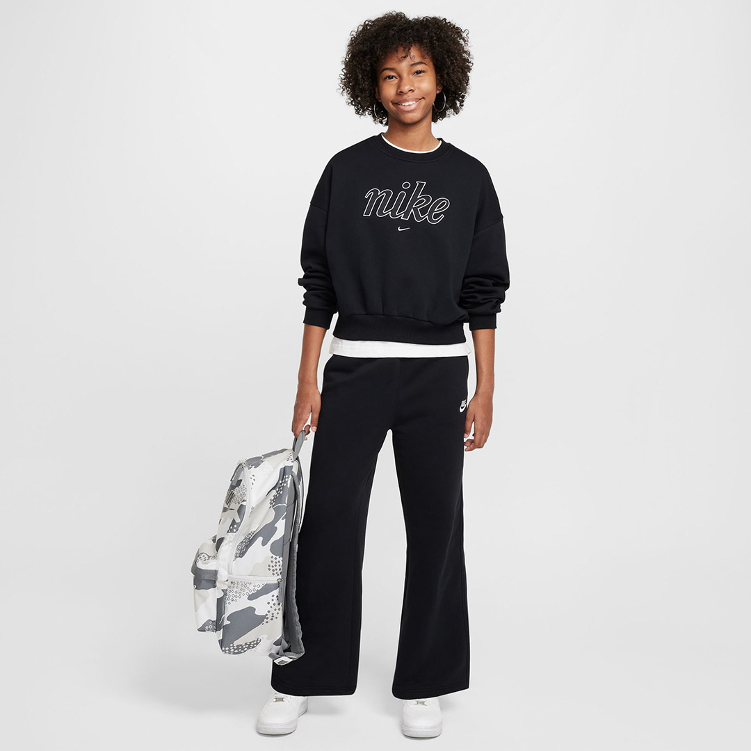 NIKE G NSW CLUB FLC BXY CRW GX STAR FZ5566-010 Μαύρο