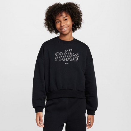 NIKE G NSW CLUB FLC BXY CRW GX STAR FZ5566-010 Μαύρο