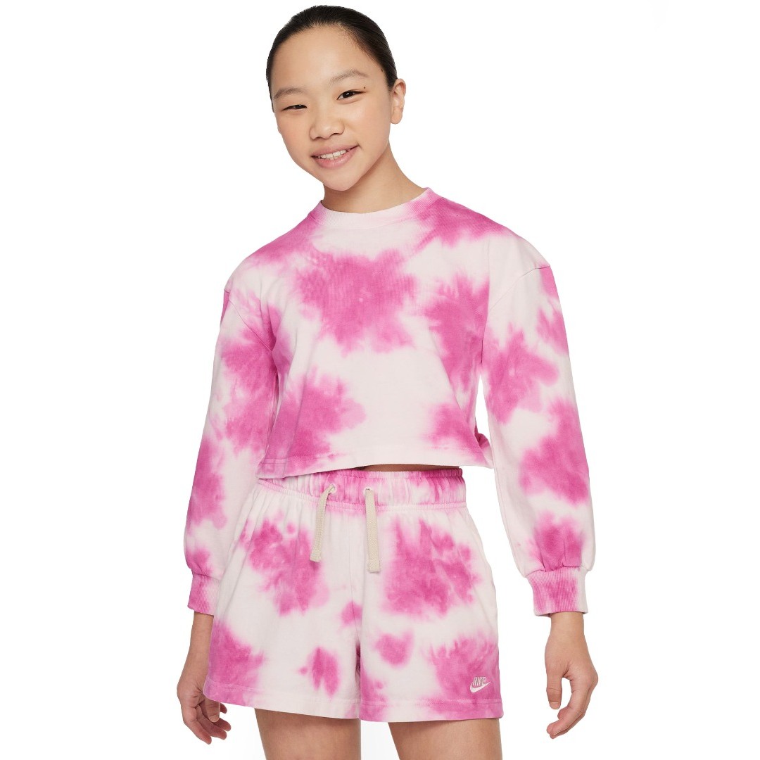 NIKE G NSW WASH CREW JSY DX5071-623 Fuchsia