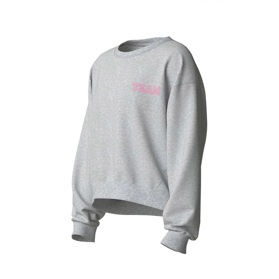 NAME IT NKFVIMA LS RLX SWEAT BRU 13260570-LIGHT GREY MELANGE Grey