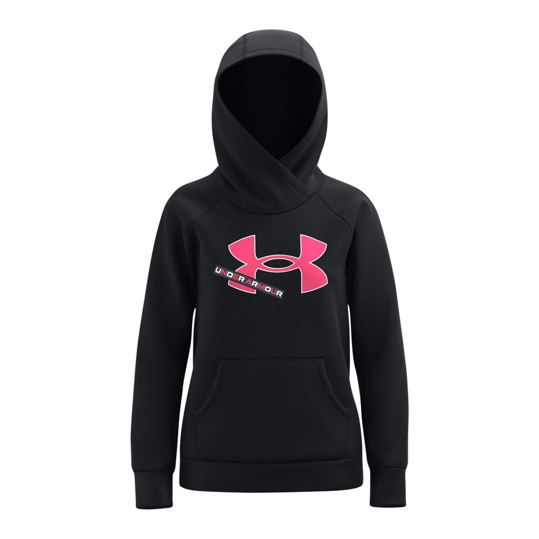 UNDER ARMOUR RIVAL FLEECE LOGO HOODIE 1366046-001 Black