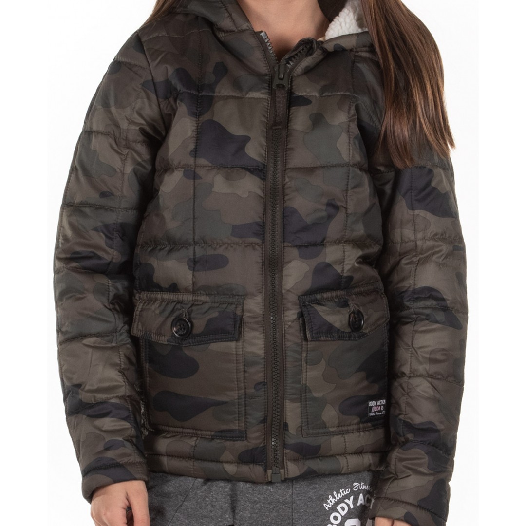 BODY ACTION GIRLS' JACKET 072801-01-07G Χακί