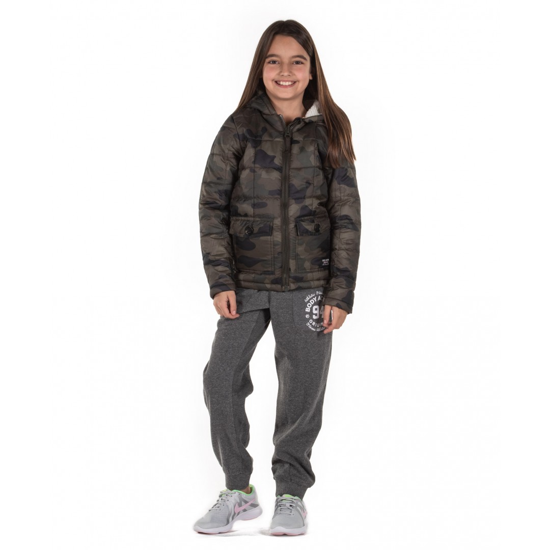 BODY ACTION GIRLS' JACKET 072801-01-07G Χακί