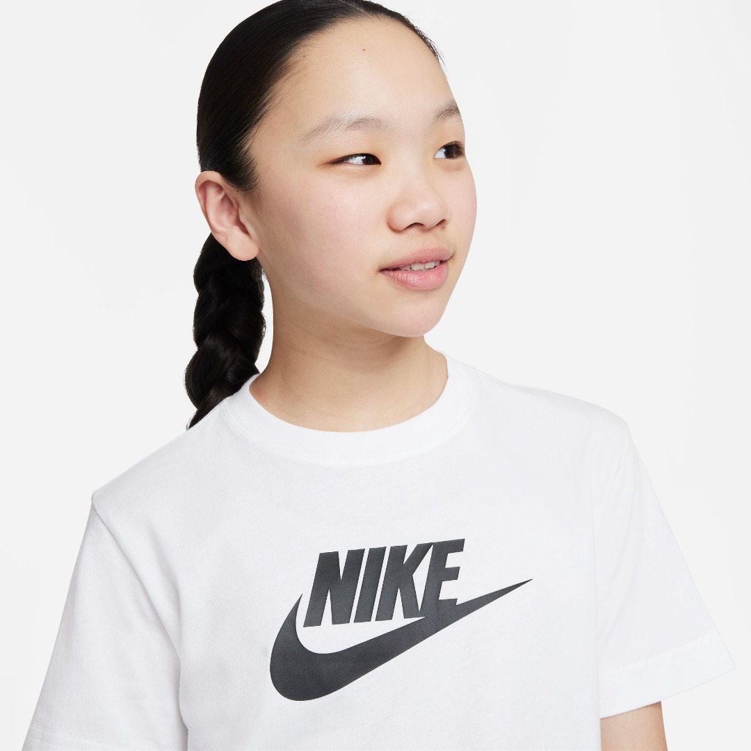 NIKE G NSW TEE FUTURA SS BOY FD0928-100 Λευκό