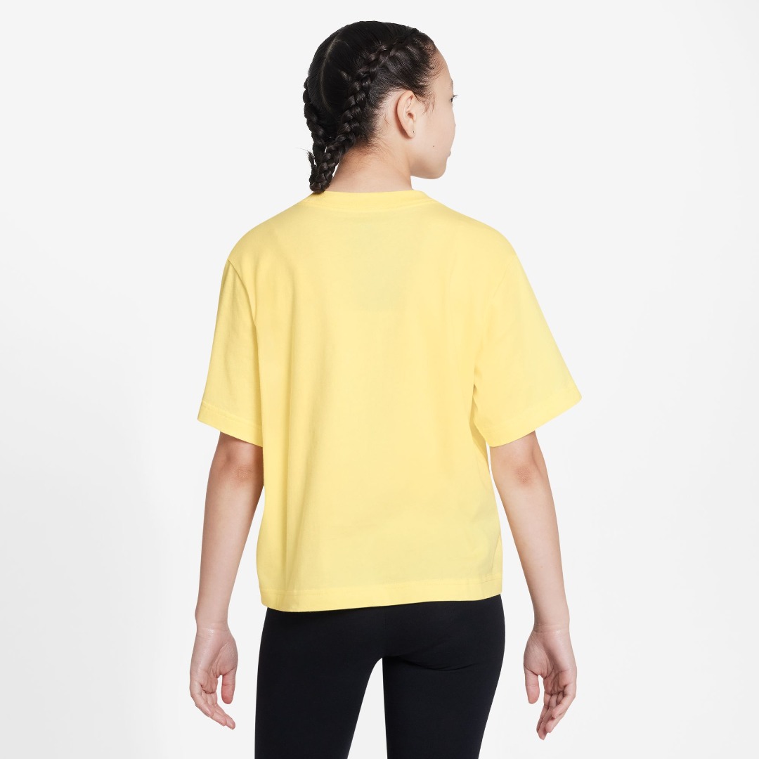NIKE G NSW TEE BOXY SWOOSH LOGO FN9686-722 Yellow