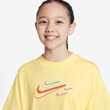NIKE G NSW TEE BOXY SWOOSH LOGO FN9686-722 Yellow Image 1
