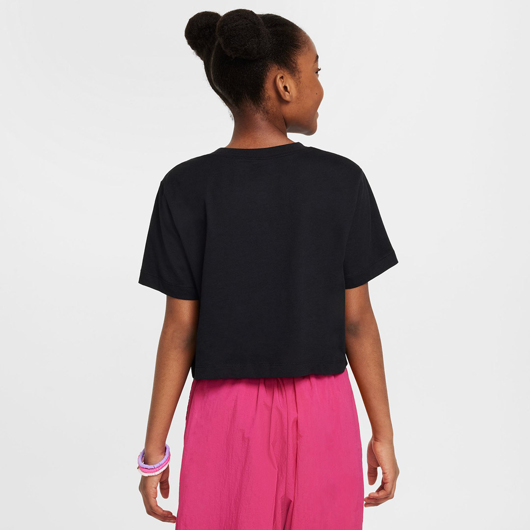 NIKE G NSW TEE CROP FUTURA HBR FZ5548-010 Μαύρο