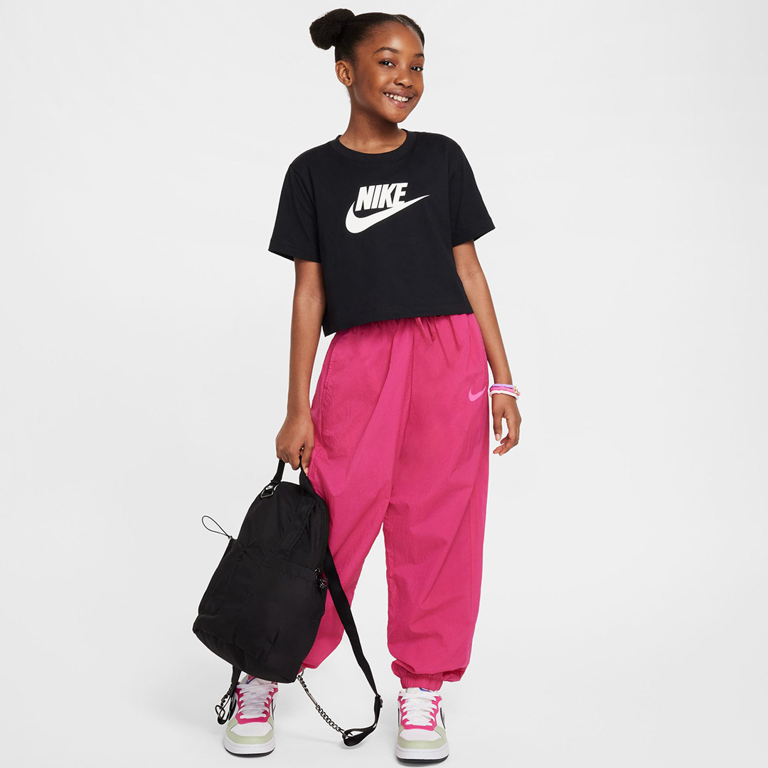 NIKE G NSW TEE CROP FUTURA HBR FZ5548-010 Μαύρο