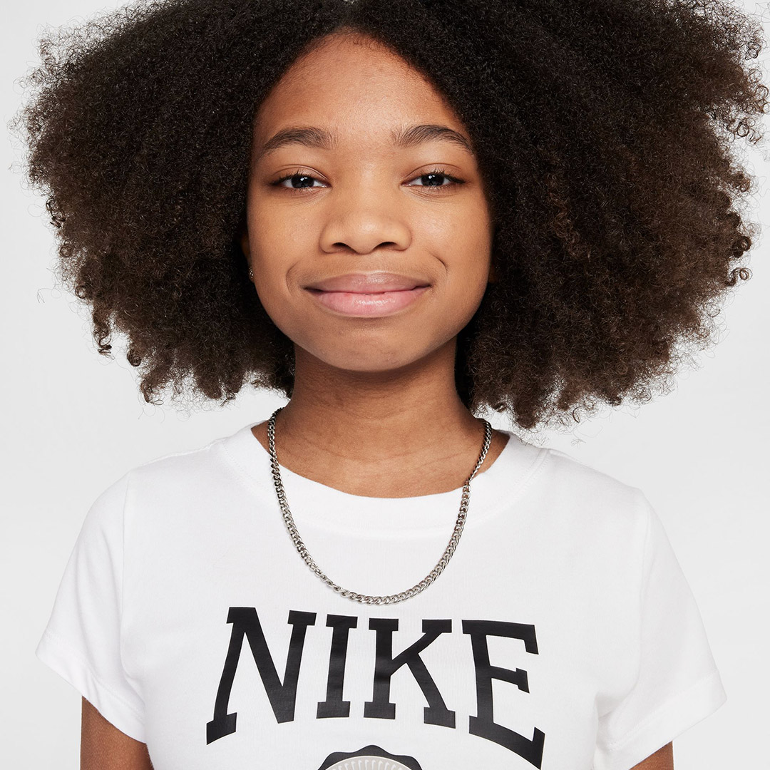 NIKE G NSW TEE GRAPHIC STAR CROP IB3567-100 Λευκό