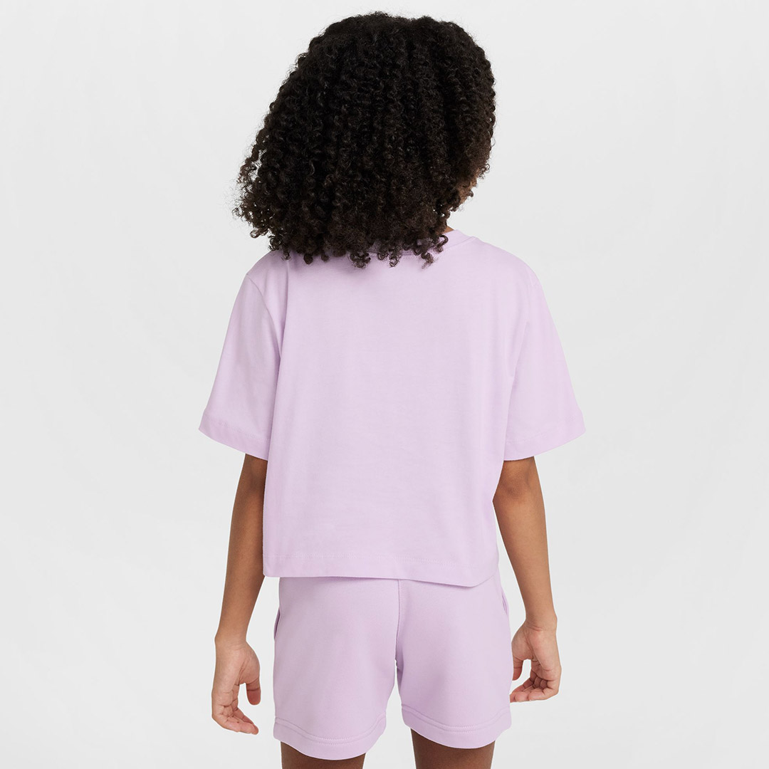 NIKE G NSW TEE CROP FUTURA HBR FZ5548-537 Λιλά