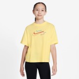 NIKE G NSW TEE BOXY SWOOSH LOGO FN9686-722 Yellow Image 