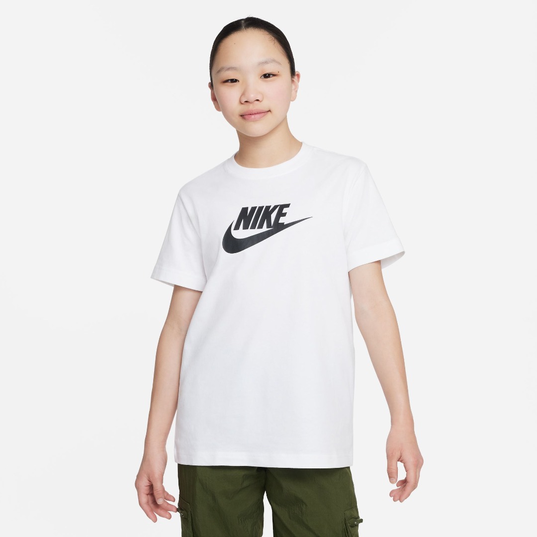 NIKE G NSW TEE FUTURA SS BOY FD0928-100 Λευκό