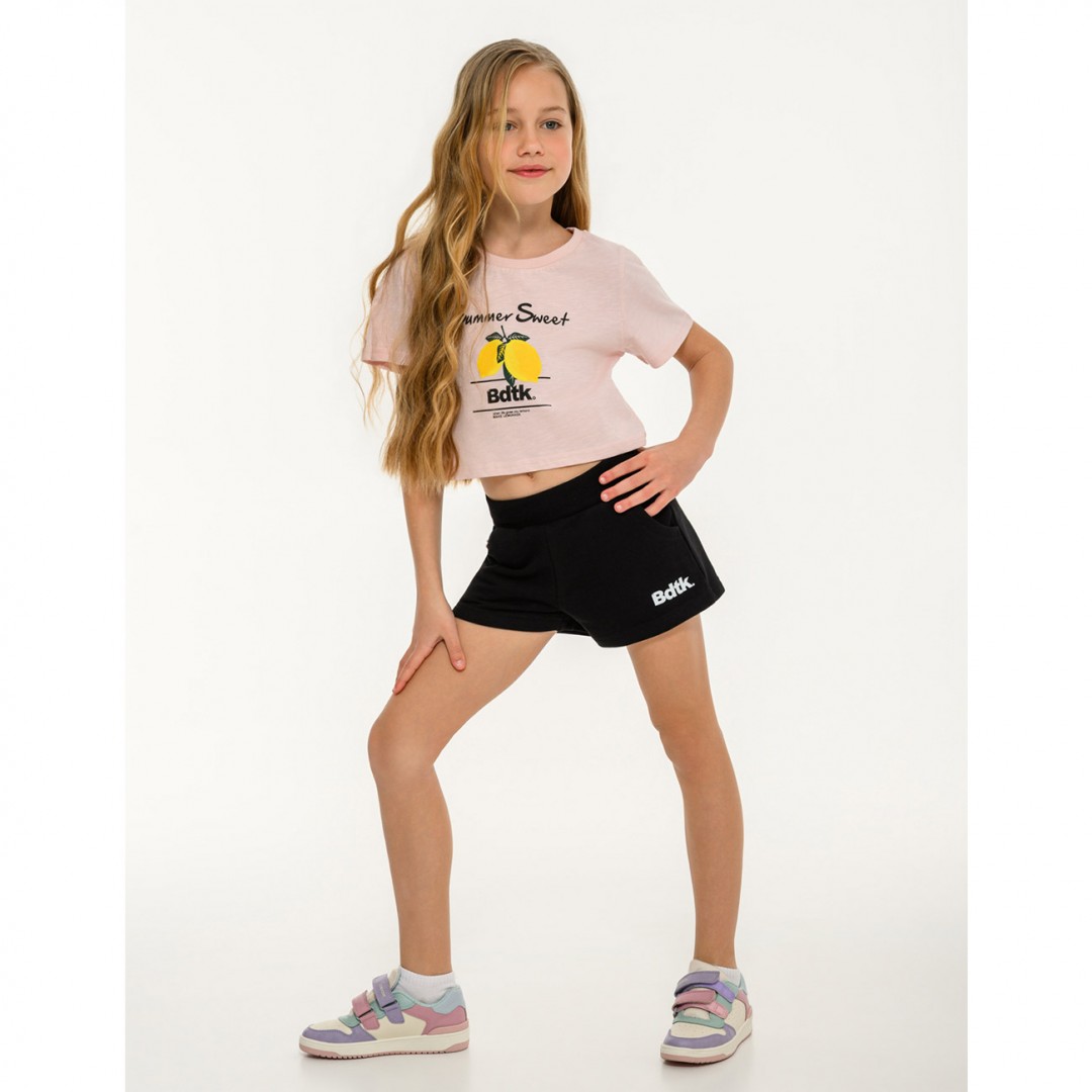 BODYTALK CROP TOP SS 1261-704220-00304 Ροζ