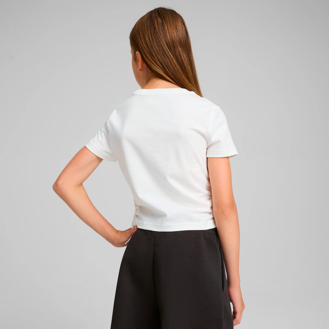 PUMA ESS ANIMAL LOGO INFILL KNOTTED TEE G 685613-02 Λευκό