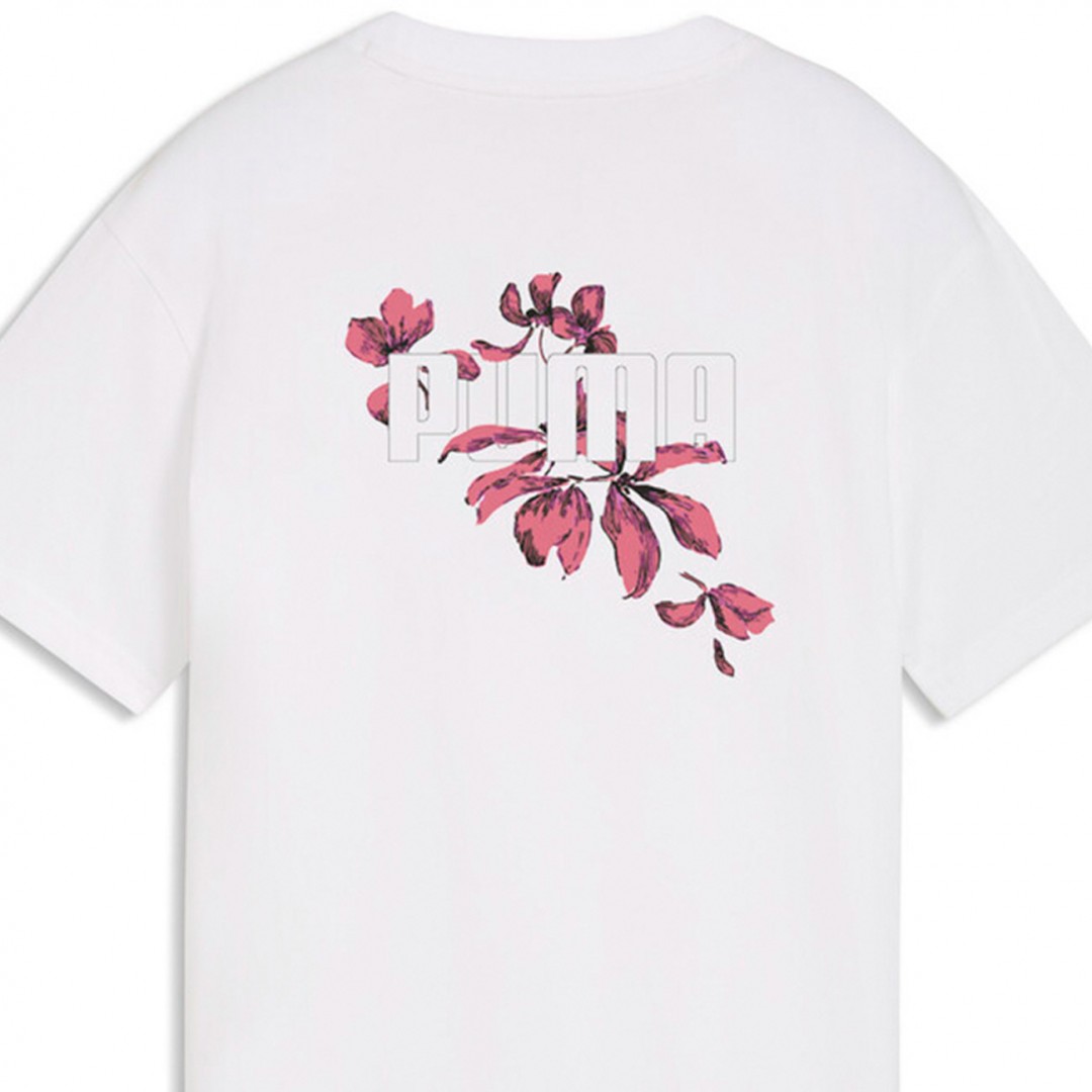 PUMA ESS NATURE 2.0 RELAXED GRAPHIC TEE G 692470-02 White
