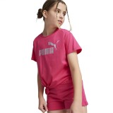 PUMA ESS+ LOGO KNOTTED TEE G 846956-48 Fuchsia Image 