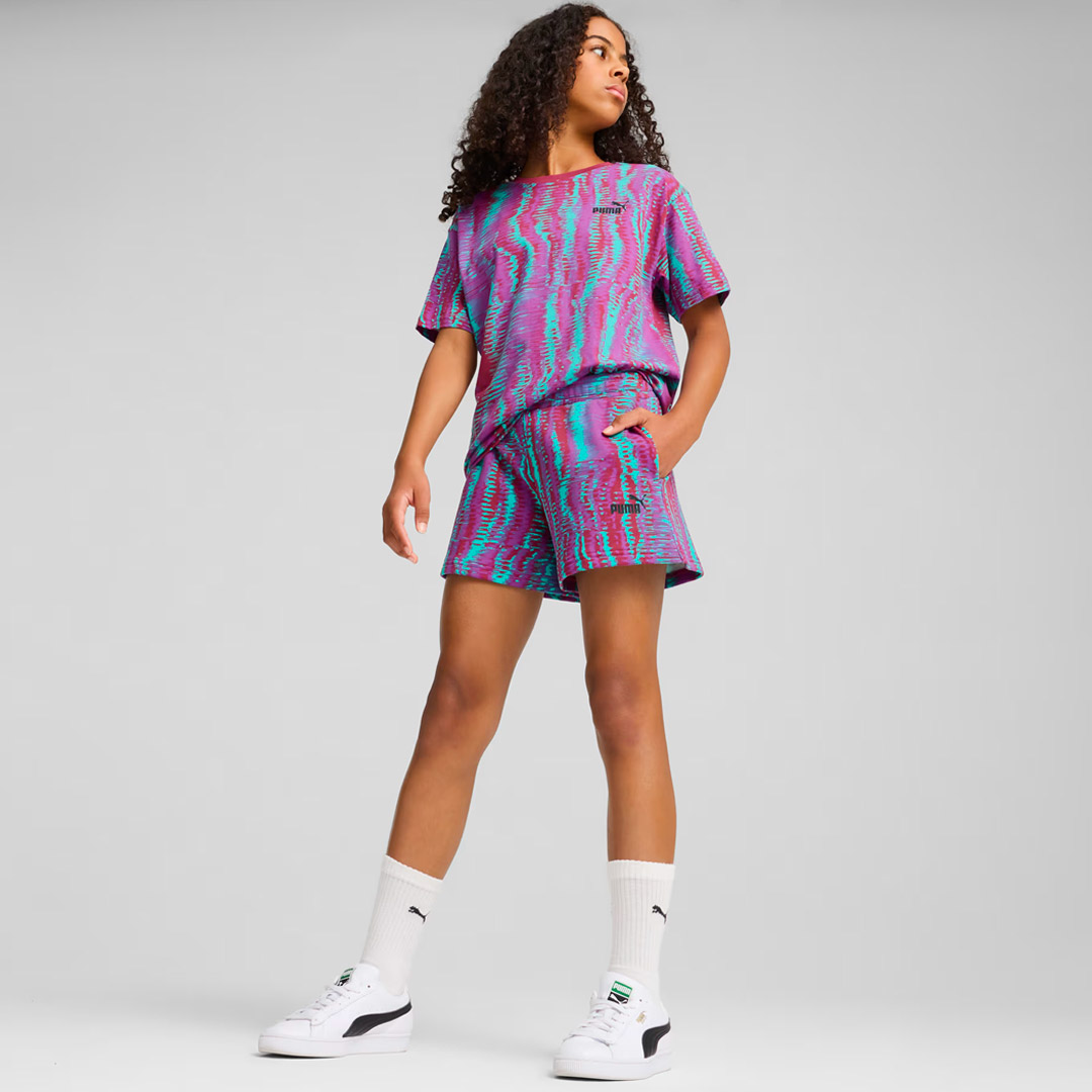 PUMA ESS NATURE 2.0 HIGH WAIST SHORTS G 686488-17 Πολύχρωμο