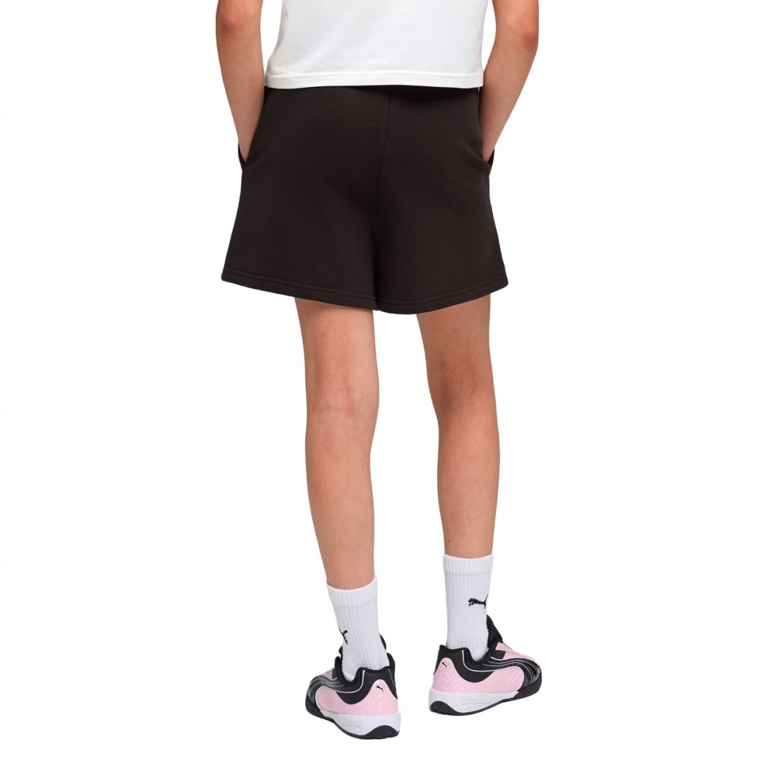PUMA ESS LOGO HIGH WAIST SHORTS TR G 691721-01 Black