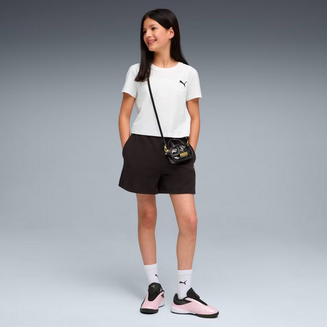 PUMA ESS LOGO HIGH WAIST SHORTS TR G 691721-01 Black