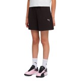 PUMA ESS LOGO HIGH WAIST SHORTS TR G 691721-01 Black Image 