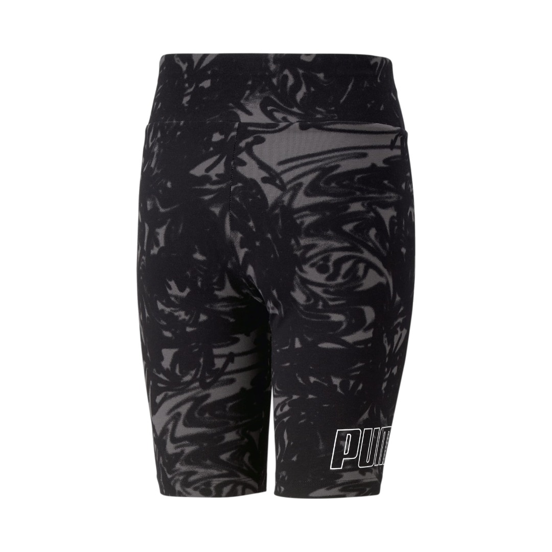 PUMA POWER SUMMER HIGH WAIST AOP SHORT LEGGINGS G 674365-01 Black