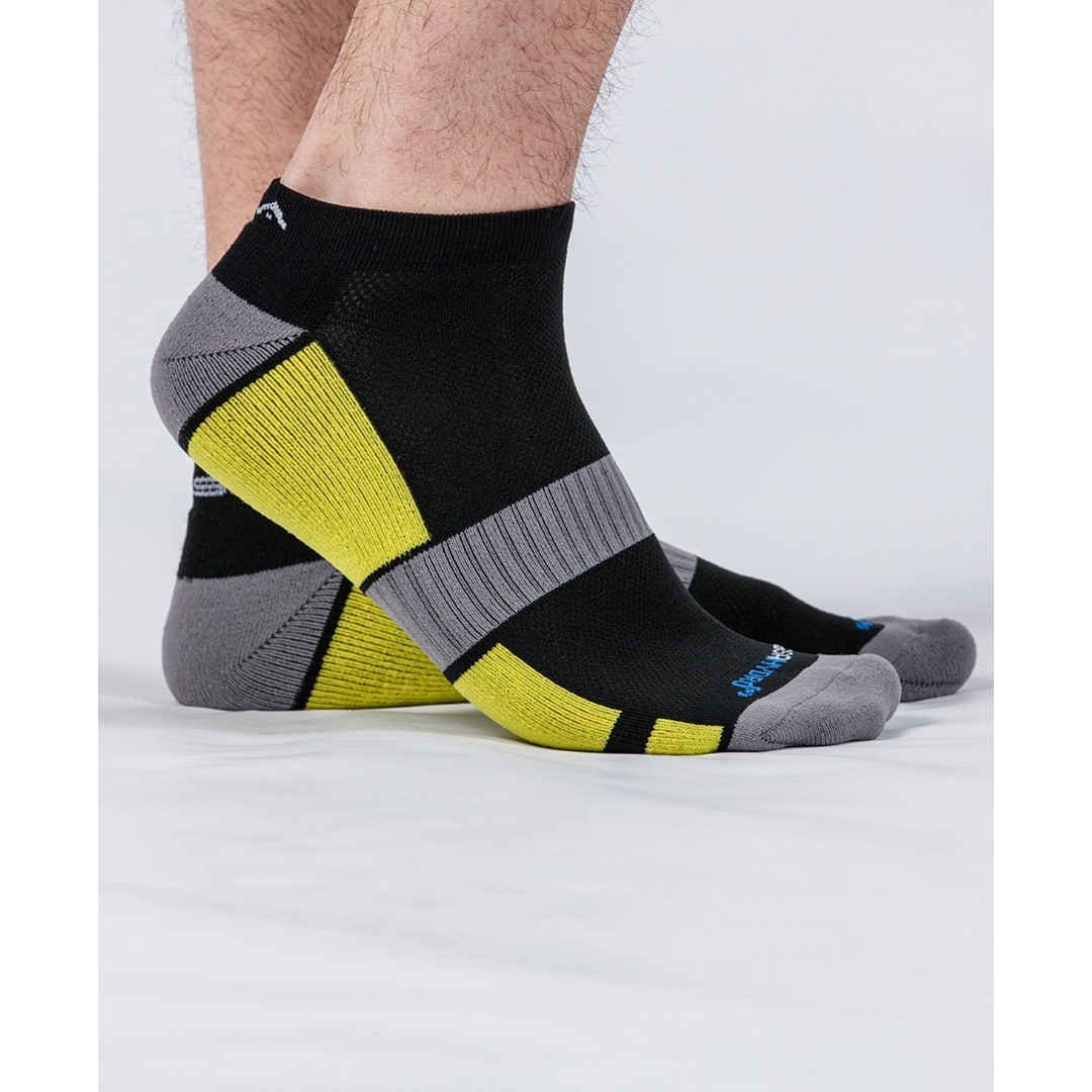 GSA HYDRO MENS EXTRA CUSHIONED HIGH PERFORMANCE LOW CUT 6PACK 8119110-BLACK/ORAN-YELL-BLUE Black