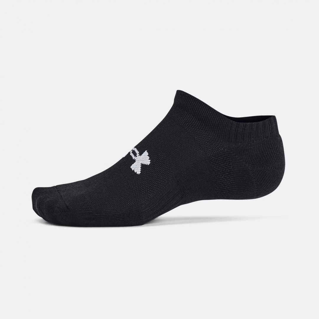 UNDER ARMOUR UNISEX TC 3PK NO SHOW 1386313-001 Μαύρο
