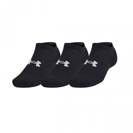 UNDER ARMOUR UNISEX TC 3PK NO SHOW 1386313-001 Μαύρο