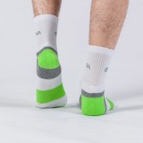 GSA BAMBOO MENS EXTRA CUSHIONED PERFORMANCE QUARTER 6PACK 8119114-WHITE/YEL-BLUE-GREEN White Image 4