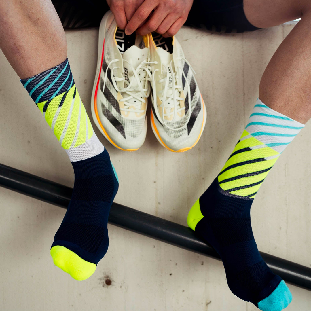 INCYLENCE HIGH-CUT RUNNING DIAGONALS 0101045-NAVY CANARY Μπλε