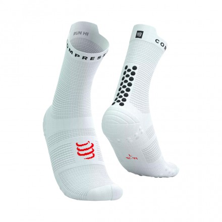 COMPRESSPORT PRO RACING SOCKS V4.0 RUN HIGH (7512) XU00046B0013-WHITE/BLACK White