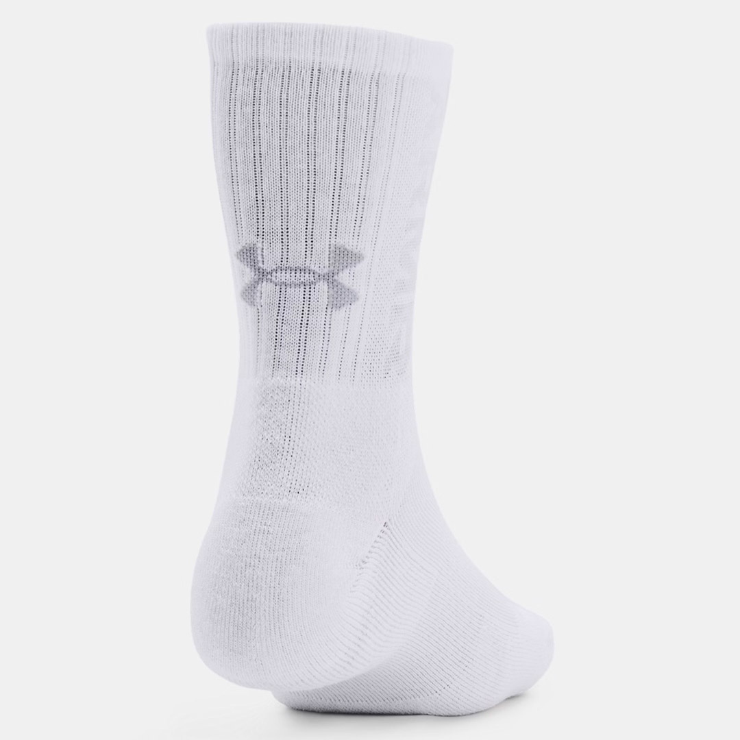 UNDER ARMOUR 3-MAKER 3PK MID-CREW 1373084-100 White